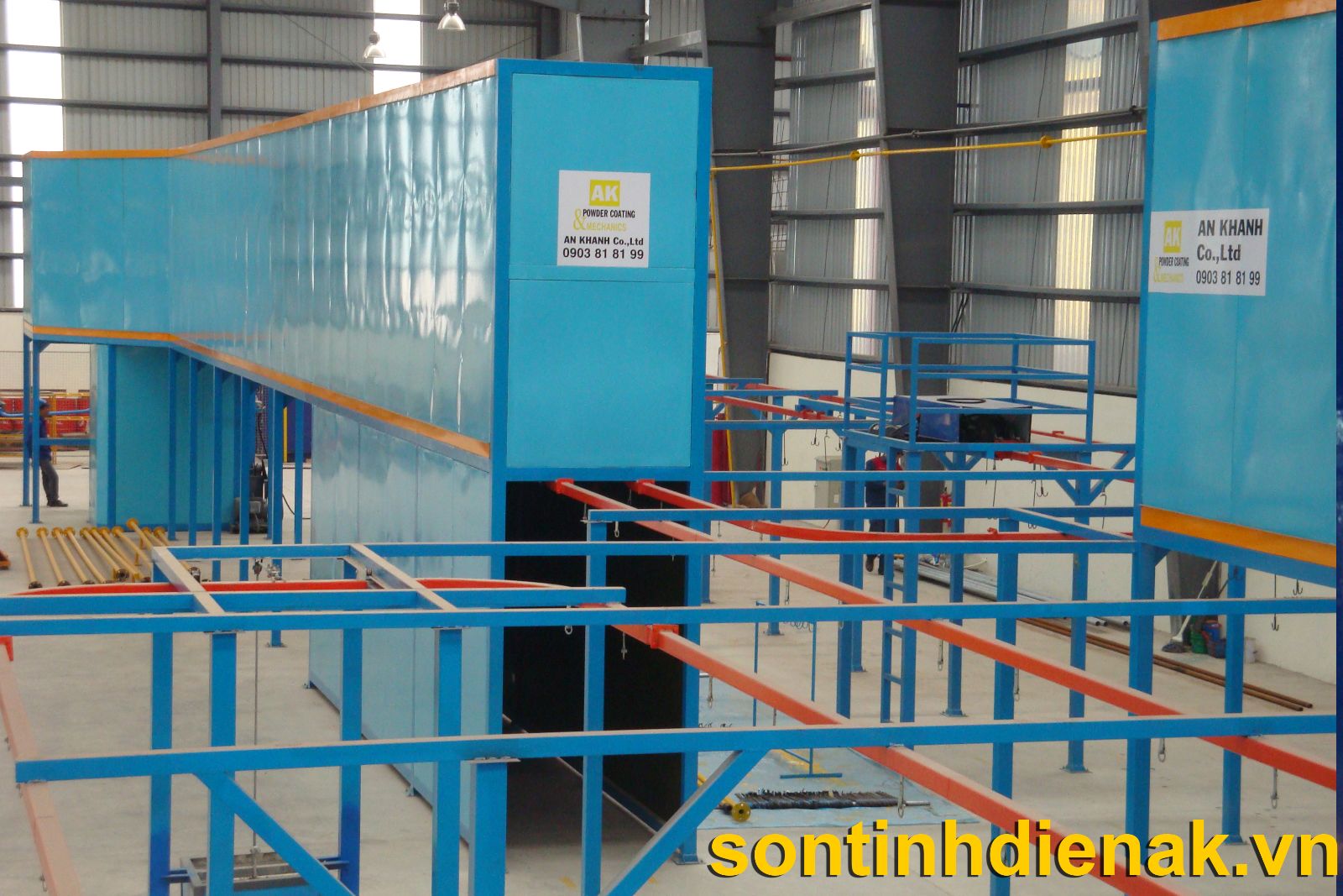 hệ thống lò sấy khô sơn tĩnh điện