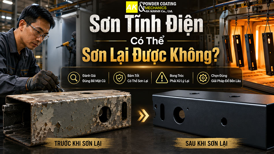 sơn tĩnh điện có sơn lại được không