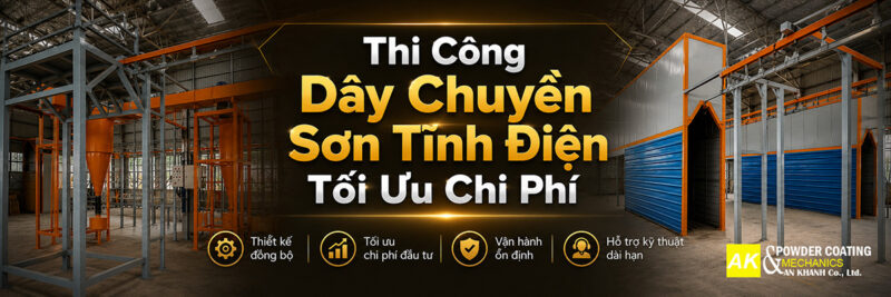 thi công dây chuyền sơn tĩnh điện
