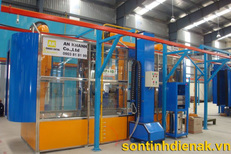 Buồng Phun Sơn Tĩnh Điện Tự Động