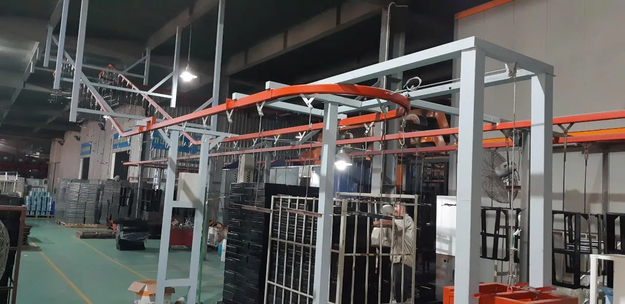 lắp đặt dây chuyền sơn tĩnh điện