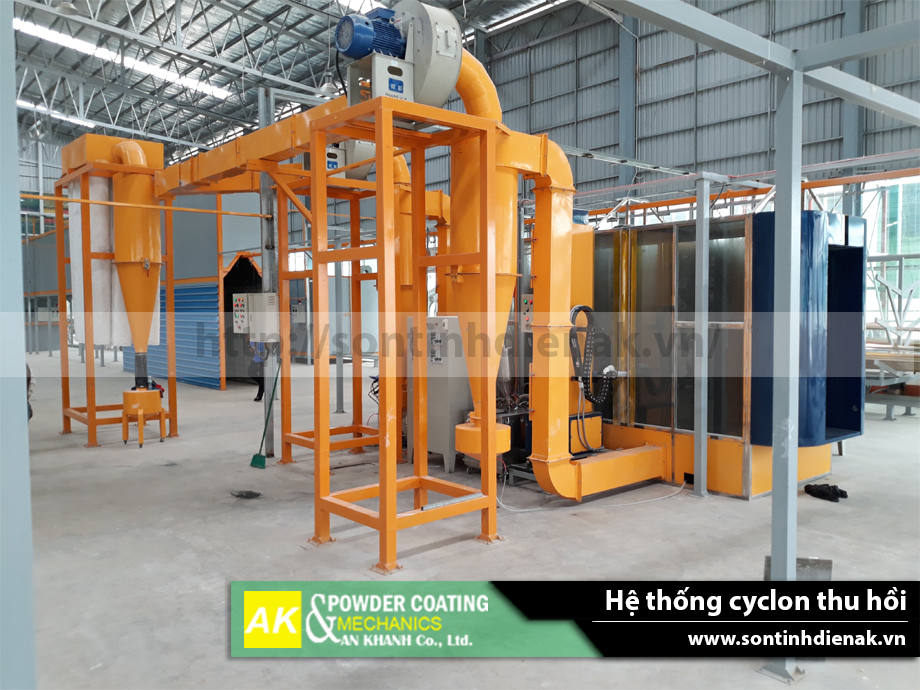 Hình ảnh thực tế hệ thống sơn thanh nhôm dài 6m