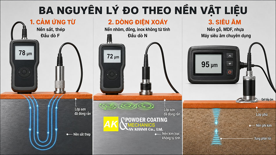 ba nguyên lý trong máy đo sơn tĩnh điện