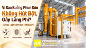 buồng phun sơn không hút bột