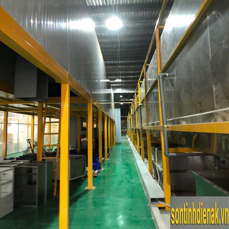 Tuyến xử lý bề mặt dạng phun và lò sấy khô tự động tại SUNHOUSE