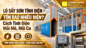 lò sấy sơn tĩnh điện tốn bao nhiêu điện